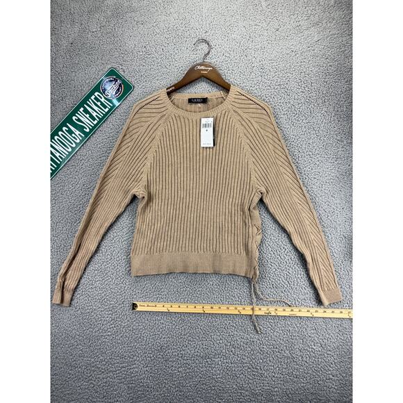 Ralph Lauren Sweaters - Ralph Lauren Polo Linen Blend Sweater Womens Medium Tan Brown Lightweight NEW M